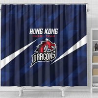 Hong Kong Rugby Shower Curtain Dragons Go Champions