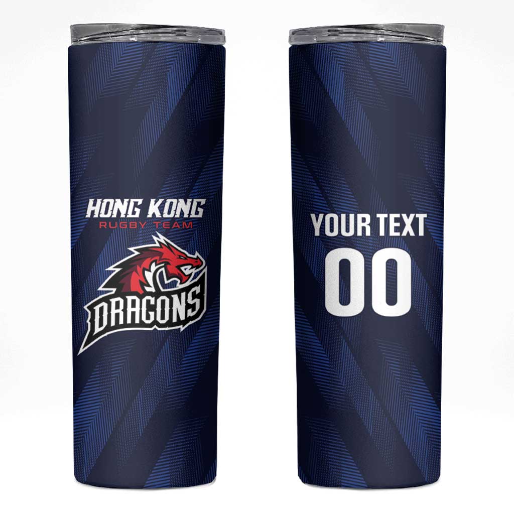 Custom Hong Kong Rugby Skinny Tumbler Dragons Go Champions
