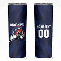 Custom Hong Kong Rugby Skinny Tumbler Dragons Go Champions