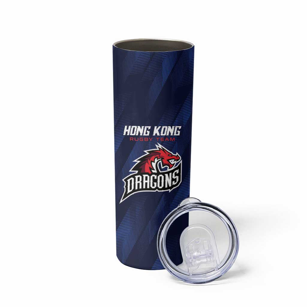 Custom Hong Kong Rugby Skinny Tumbler Dragons Go Champions