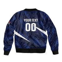 Custom Hong Kong Rugby Sleeve Zip Bomber Jacket Dragons Go Champions