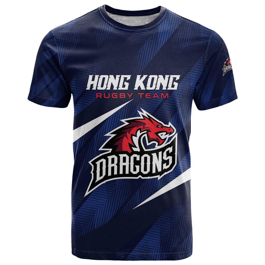 Custom Hong Kong Rugby T Shirt Dragons Go Champions