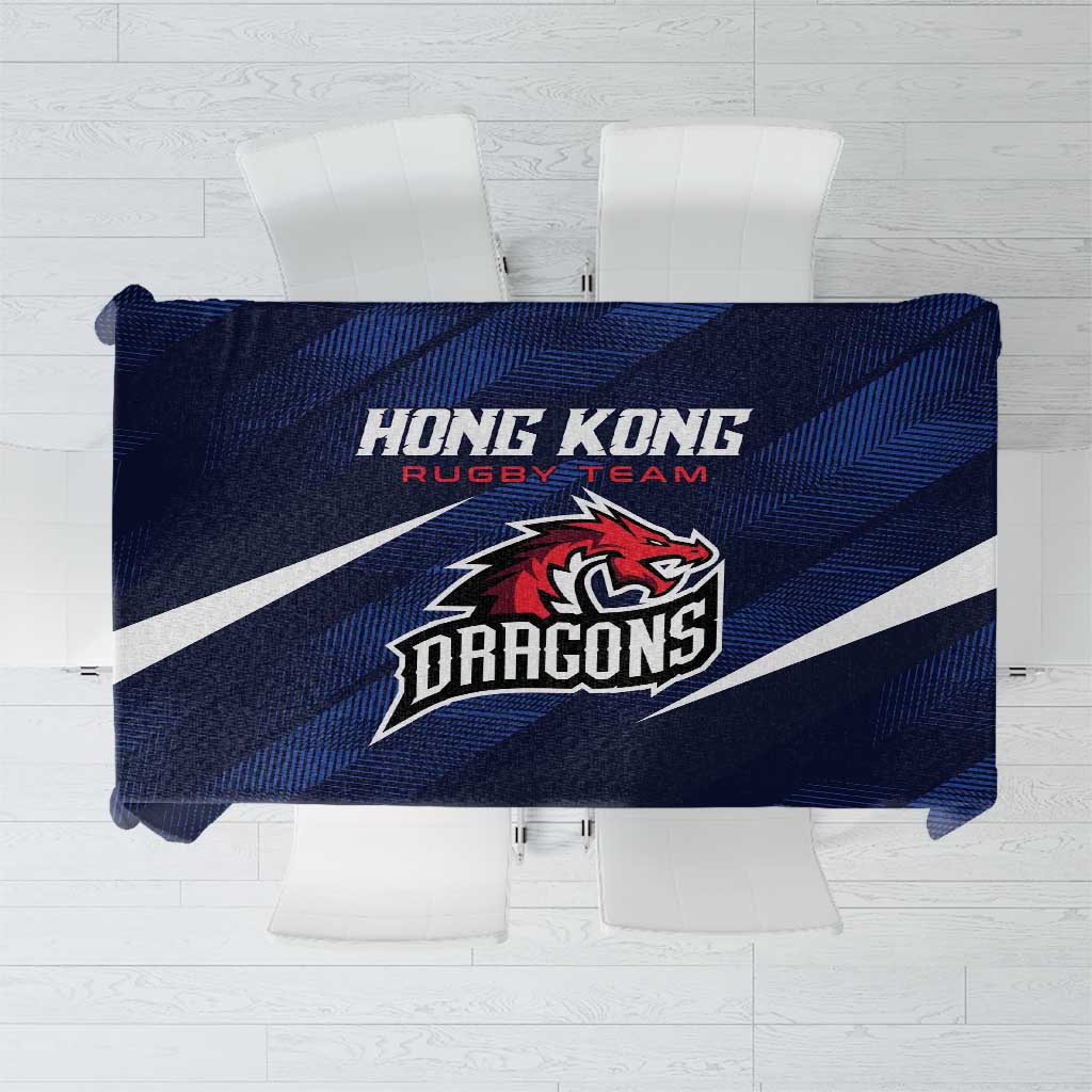 Hong Kong Rugby Tablecloth Dragons Go Champions