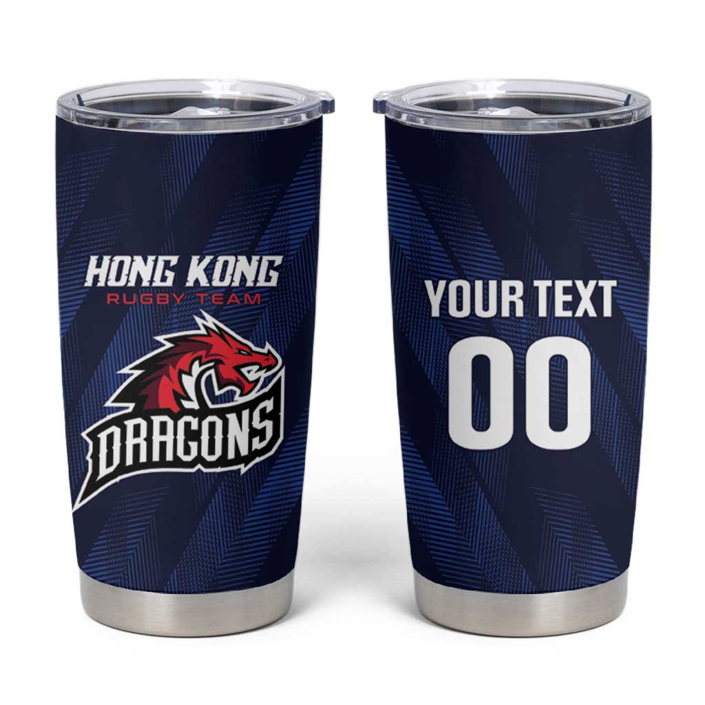 Custom Hong Kong Rugby Tumbler Cup Dragons Go Champions