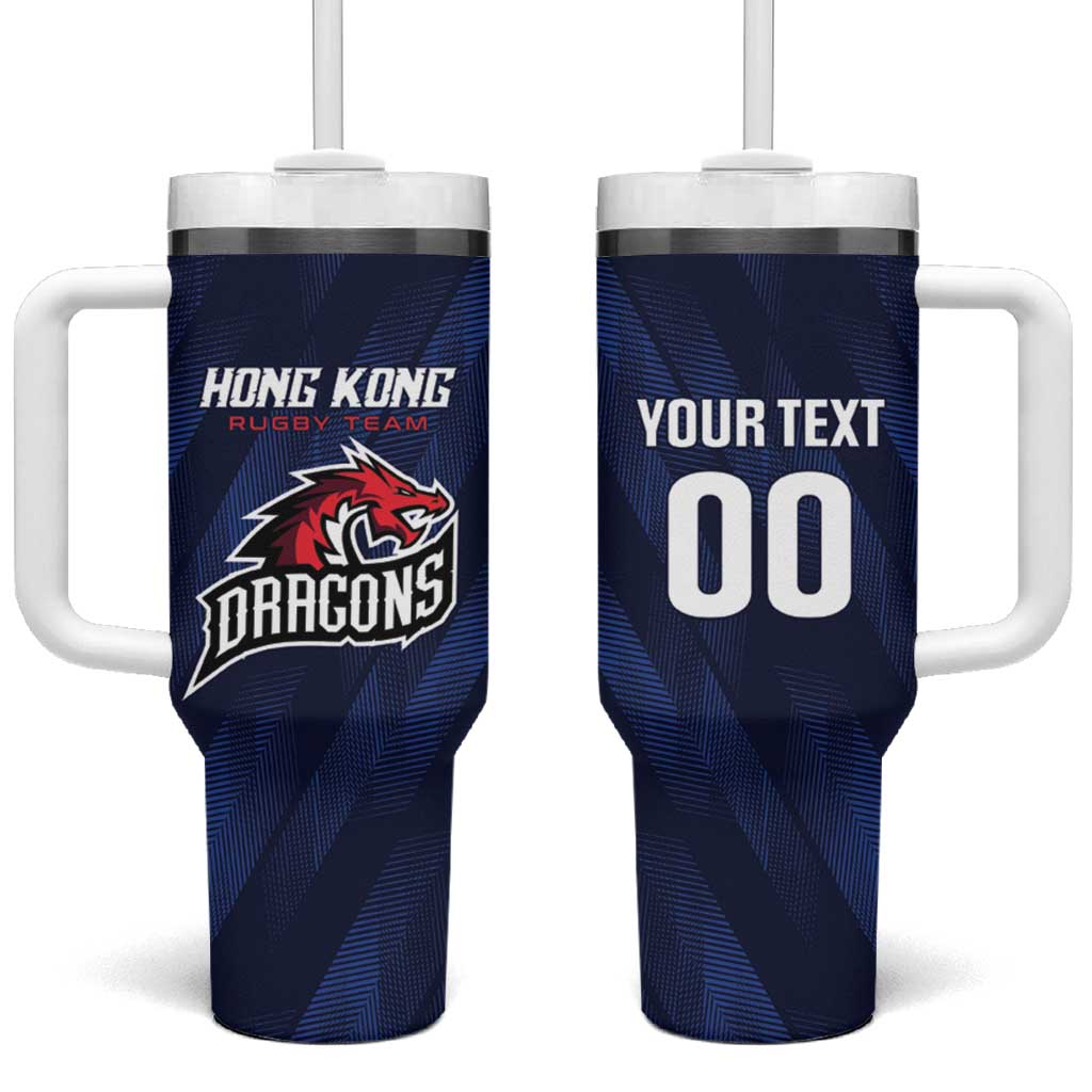 Custom Hong Kong Rugby Tumbler With Handle Dragons Go Champions