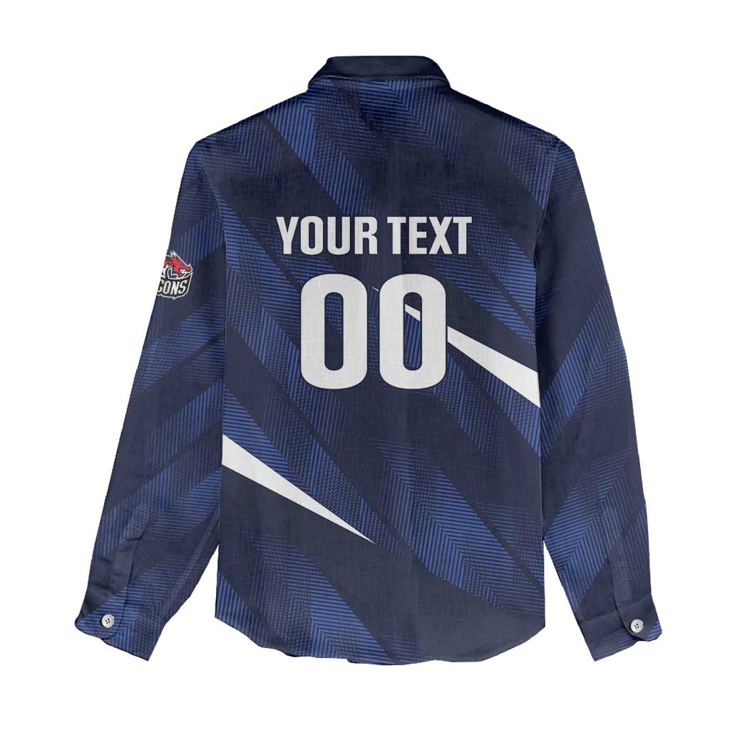 Custom Hong Kong Rugby Women Casual Shirt Dragons Go Champions