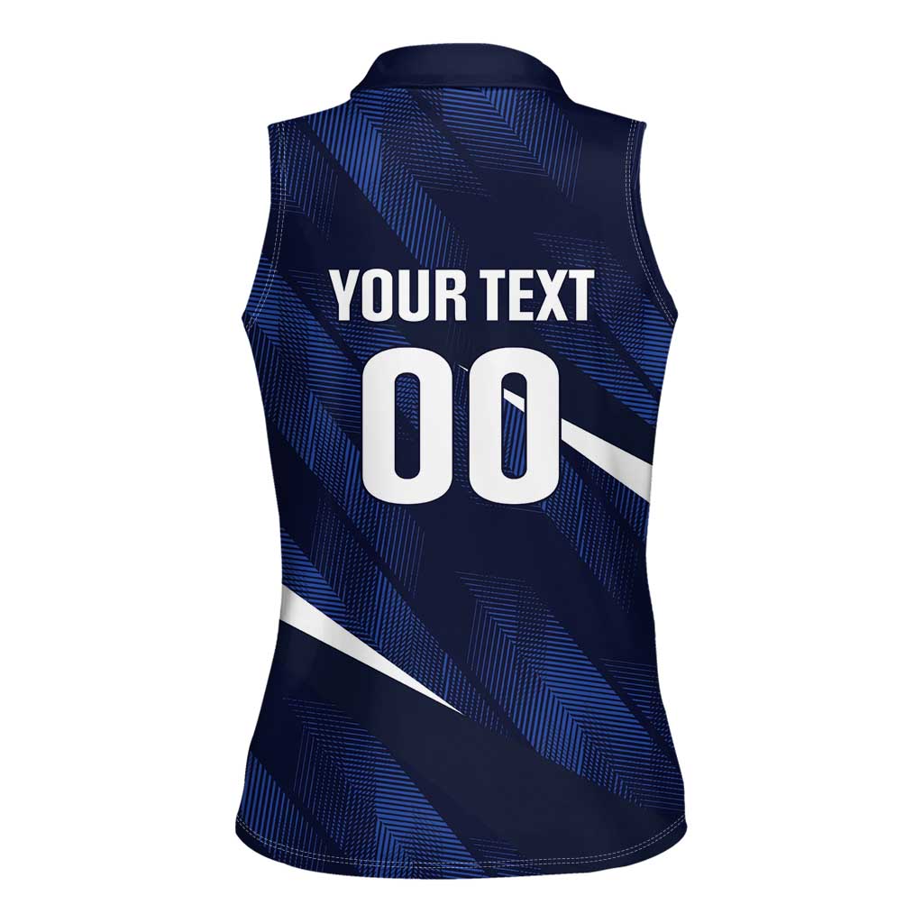 Custom Hong Kong Rugby Women Sleeveless Polo Shirt Dragons Go Champions