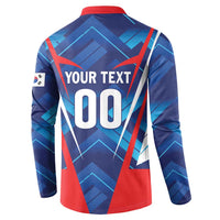 Custom Korea Rugby Button Sweatshirt Mugunghwas Go Champions