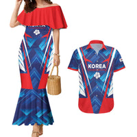 Custom Korea Rugby Couples Matching Mermaid Dress and Hawaiian Shirt Mugunghwas Go Champions