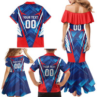 Custom Korea Rugby Family Matching Mermaid Dress and Hawaiian Shirt Mugunghwas Go Champions