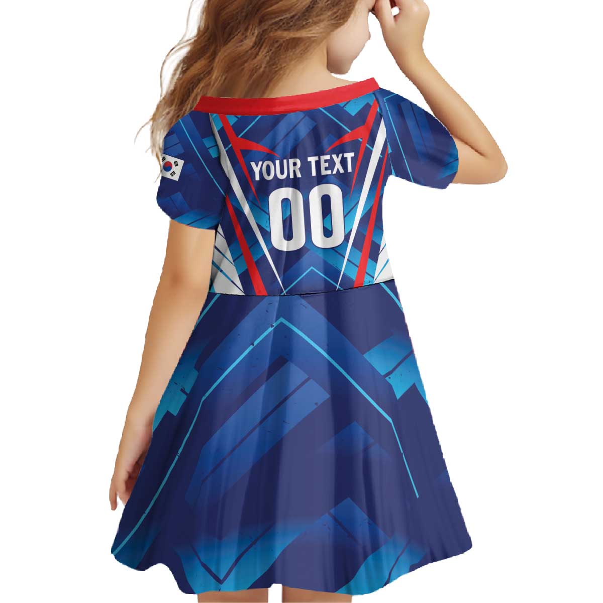 Custom Korea Rugby Family Matching Off The Shoulder Long Sleeve Dress and Hawaiian Shirt Mugunghwas Go Champions