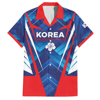 Custom Korea Rugby Family Matching Off The Shoulder Long Sleeve Dress and Hawaiian Shirt Mugunghwas Go Champions