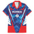 Custom Korea Rugby Family Matching Off The Shoulder Long Sleeve Dress and Hawaiian Shirt Mugunghwas Go Champions