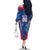 Custom Korea Rugby Family Matching Off The Shoulder Long Sleeve Dress and Hawaiian Shirt Mugunghwas Go Champions