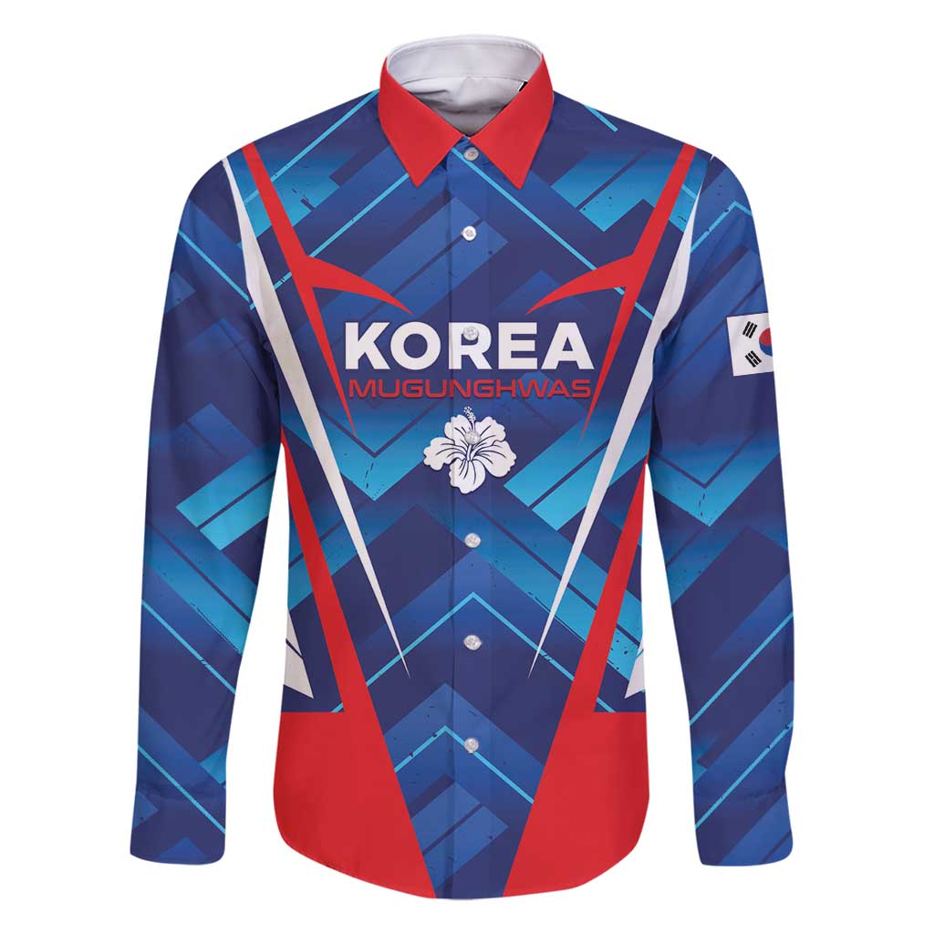 Custom Korea Rugby Family Matching Off Shoulder Short Dress and Hawaiian Shirt Mugunghwas Go Champions