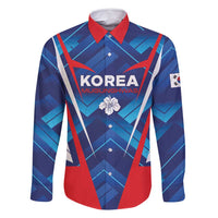 Custom Korea Rugby Family Matching Off Shoulder Short Dress and Hawaiian Shirt Mugunghwas Go Champions