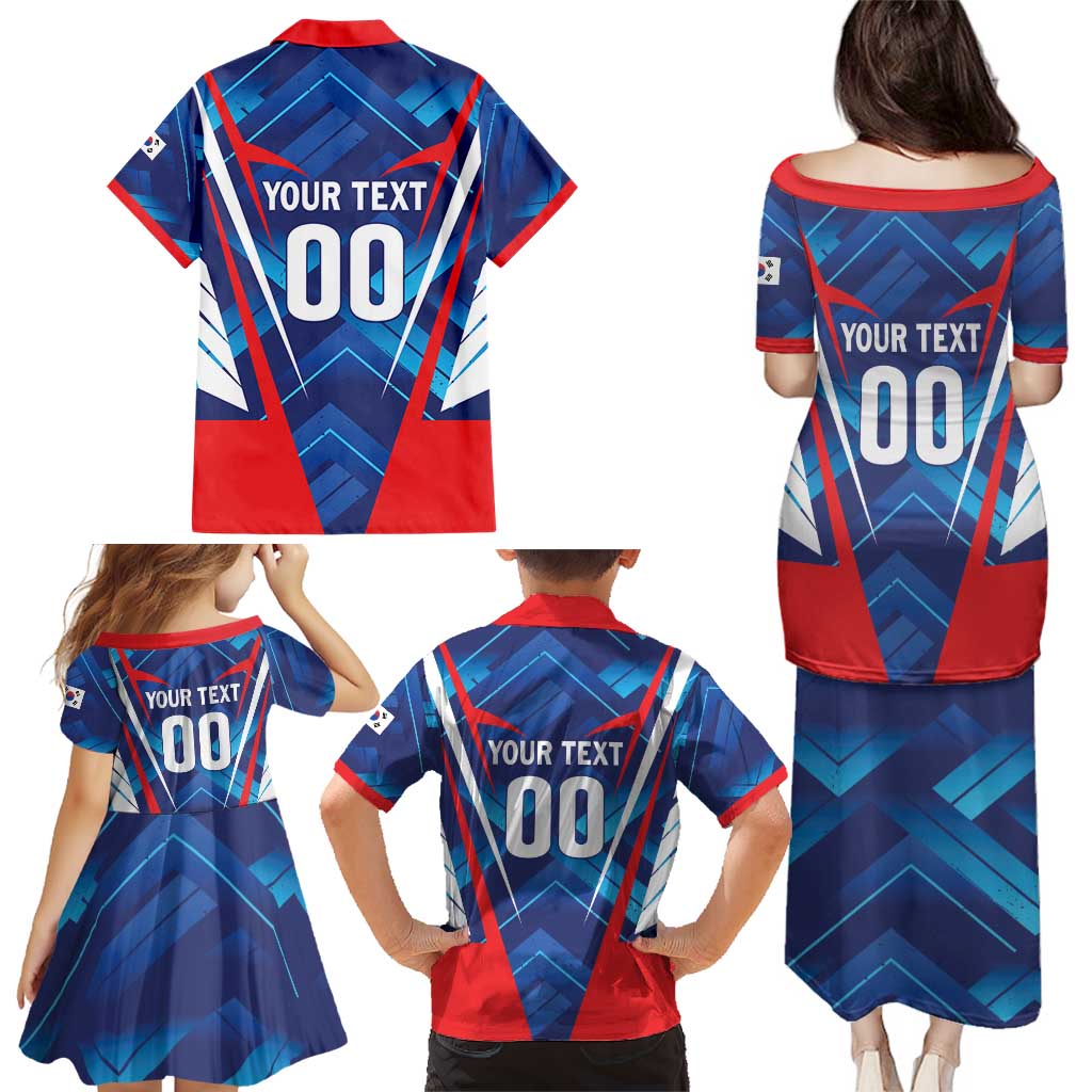 Custom Korea Rugby Family Matching Puletasi and Hawaiian Shirt Mugunghwas Go Champions