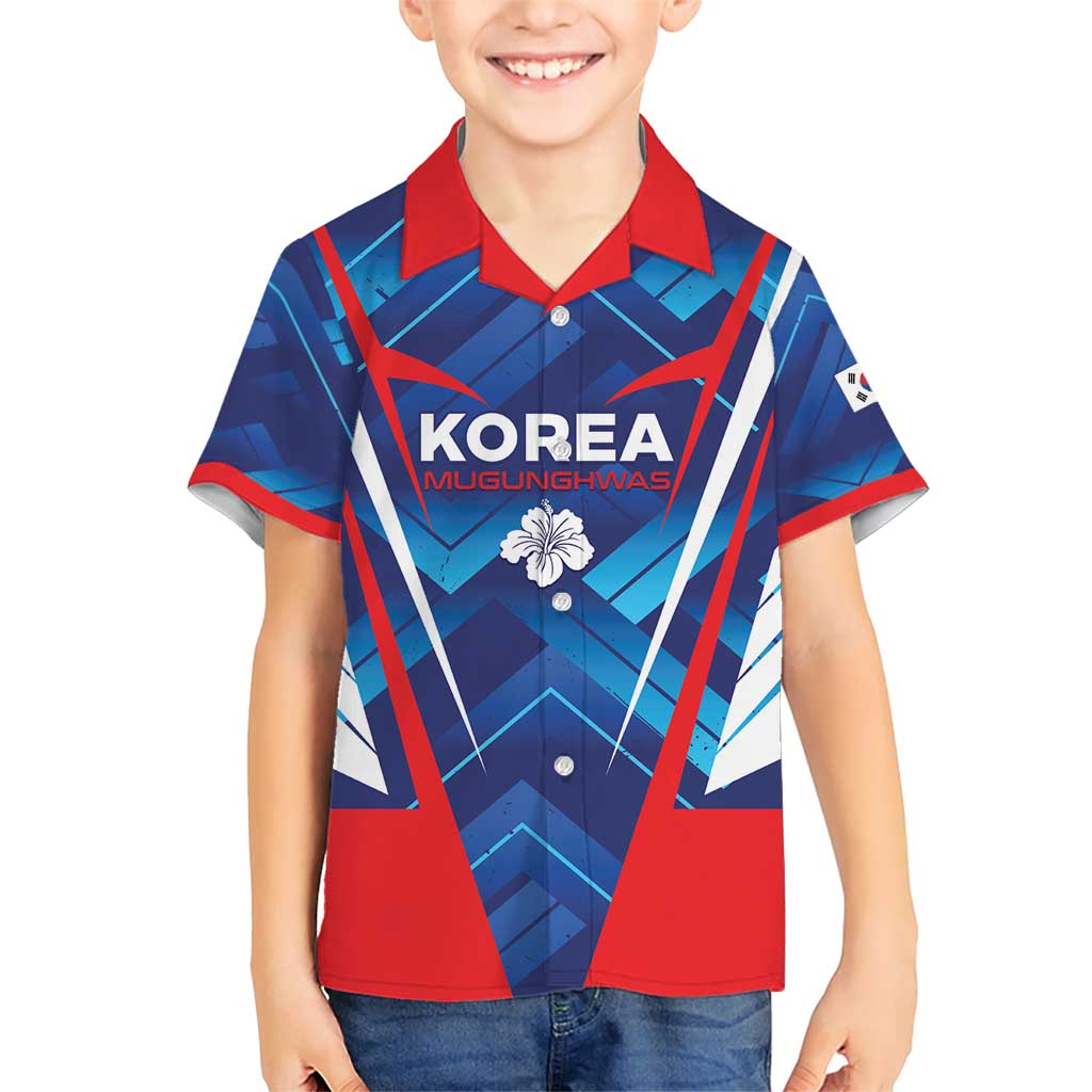 Custom Korea Rugby Family Matching Short Sleeve Bodycon Dress and Hawaiian Shirt Mugunghwas Go Champions