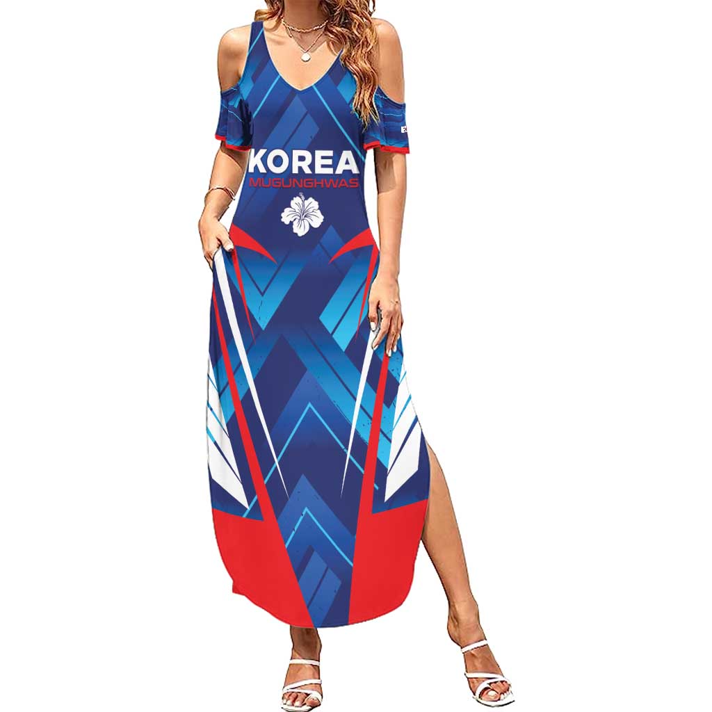 Custom Korea Rugby Family Matching Summer Maxi Dress and Hawaiian Shirt Mugunghwas Go Champions