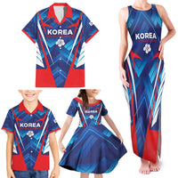 Custom Korea Rugby Family Matching Tank Maxi Dress and Hawaiian Shirt Mugunghwas Go Champions
