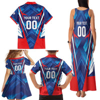 Custom Korea Rugby Family Matching Tank Maxi Dress and Hawaiian Shirt Mugunghwas Go Champions