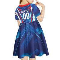 Custom Korea Rugby Kid Short Sleeve Dress Mugunghwas Go Champions