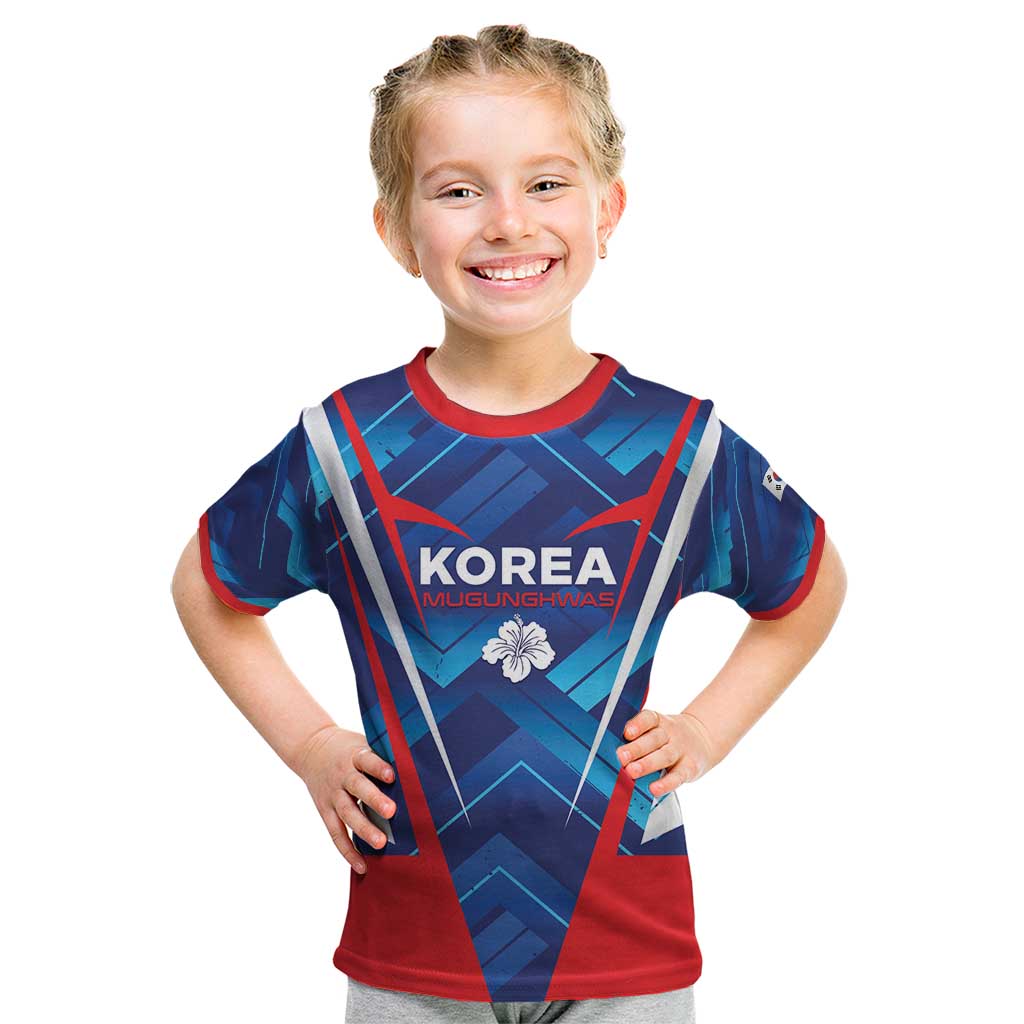 Custom Korea Rugby Kid T Shirt Mugunghwas Go Champions
