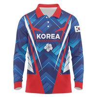 Custom Korea Rugby Long Sleeve Polo Shirt Mugunghwas Go Champions