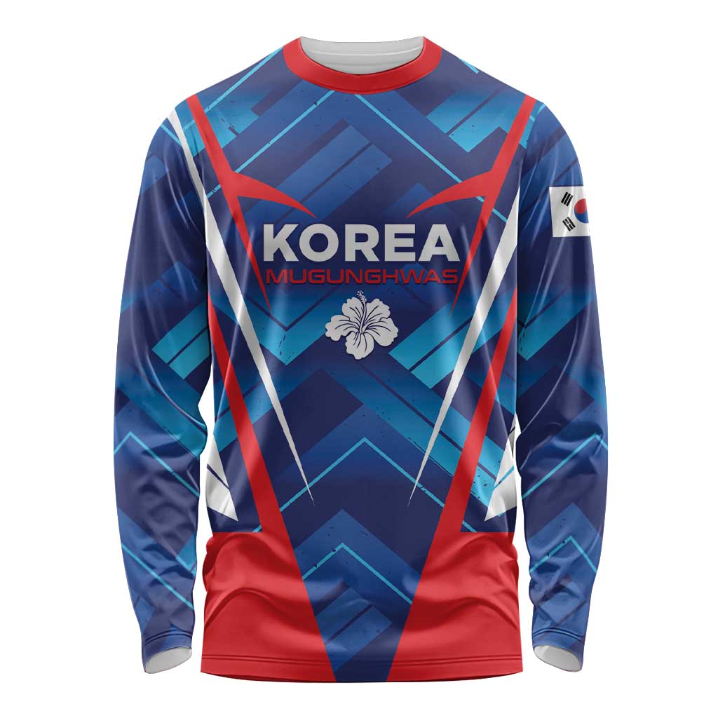 Custom Korea Rugby Long Sleeve Shirt Mugunghwas Go Champions