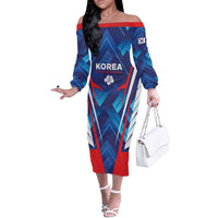 Custom Korea Rugby Off The Shoulder Long Sleeve Dress Mugunghwas Go Champions