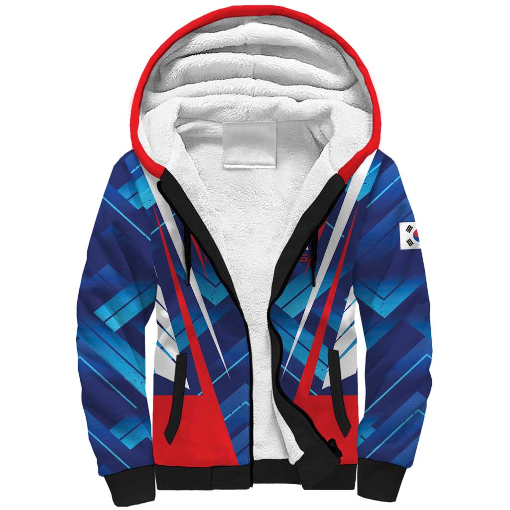 Custom Korea Rugby Sherpa Hoodie Mugunghwas Go Champions