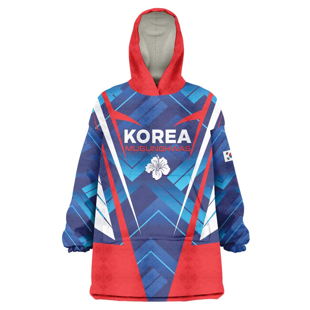 Custom Korea Rugby Wearable Blanket Hoodie Mugunghwas Go Champions