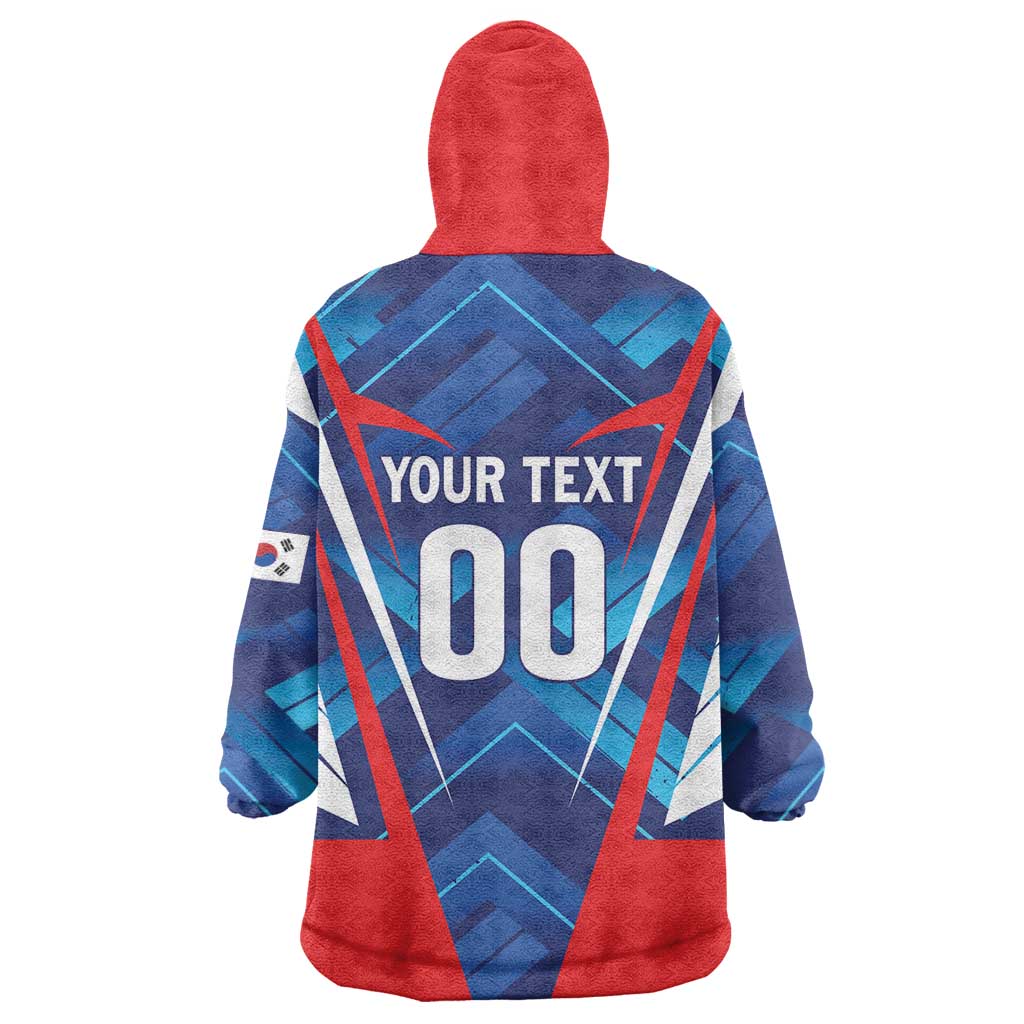 Custom Korea Rugby Wearable Blanket Hoodie Mugunghwas Go Champions