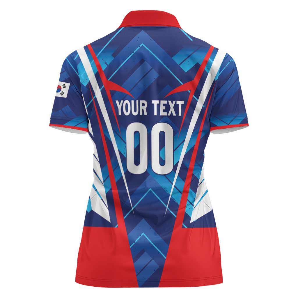 Custom Korea Rugby Women Polo Shirt Mugunghwas Go Champions