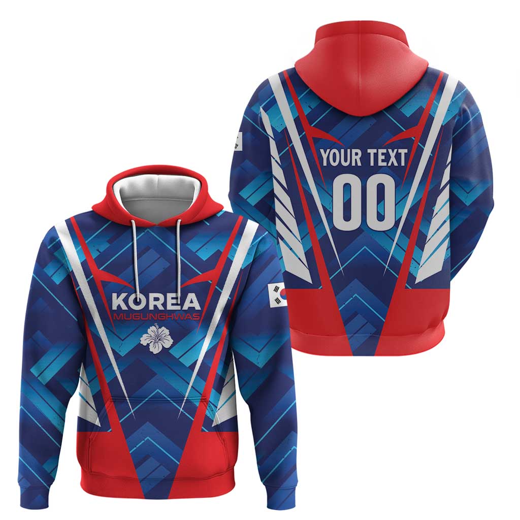 Custom Korea Rugby Zip Hoodie Mugunghwas Go Champions