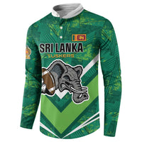 Custom Sri Lanka Rugby Button Sweatshirt Tuskers Go Champions