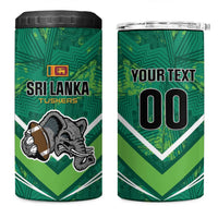 Custom Sri Lanka Rugby 4 in 1 Can Cooler Tumbler Tuskers Go Champions