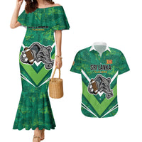Custom Sri Lanka Rugby Couples Matching Mermaid Dress and Hawaiian Shirt Tuskers Go Champions