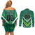 Custom Sri Lanka Rugby Couples Matching Off Shoulder Short Dress and Long Sleeve Button Shirt Tuskers Go Champions