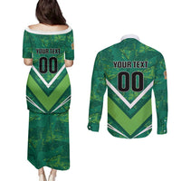 Custom Sri Lanka Rugby Couples Matching Puletasi and Long Sleeve Button Shirt Tuskers Go Champions