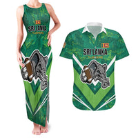 Custom Sri Lanka Rugby Couples Matching Tank Maxi Dress and Hawaiian Shirt Tuskers Go Champions