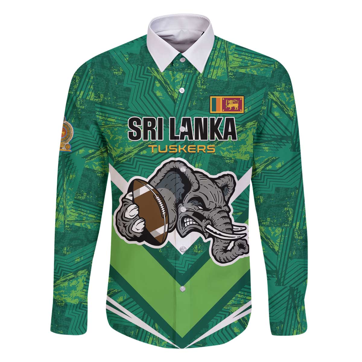 Custom Sri Lanka Rugby Family Matching Off The Shoulder Long Sleeve Dress and Hawaiian Shirt Tuskers Go Champions