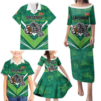 Custom Sri Lanka Rugby Family Matching Puletasi and Hawaiian Shirt Tuskers Go Champions