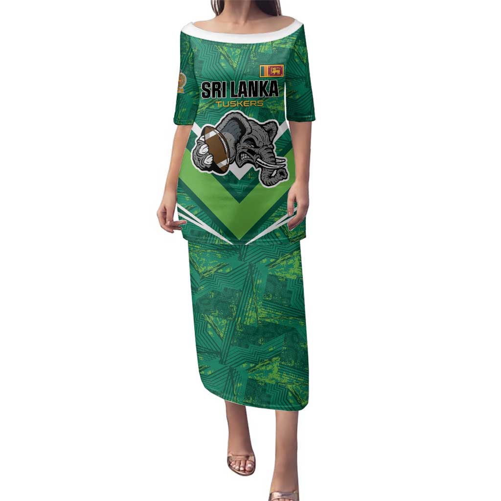 Custom Sri Lanka Rugby Family Matching Puletasi and Hawaiian Shirt Tuskers Go Champions