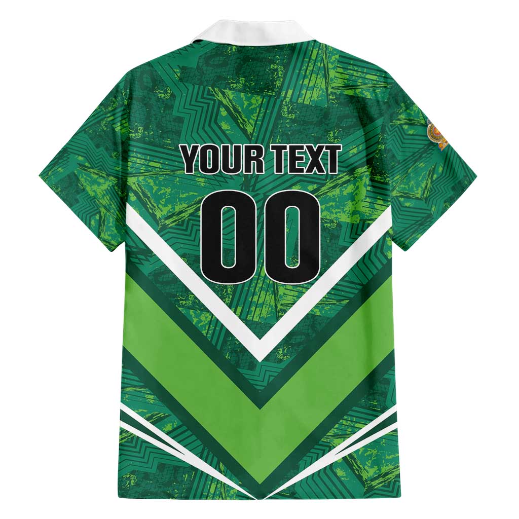 Custom Sri Lanka Rugby Family Matching Short Sleeve Bodycon Dress and Hawaiian Shirt Tuskers Go Champions