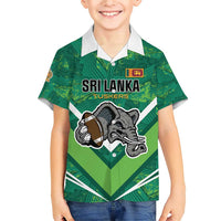 Custom Sri Lanka Rugby Family Matching Short Sleeve Bodycon Dress and Hawaiian Shirt Tuskers Go Champions