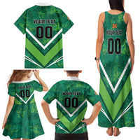 Custom Sri Lanka Rugby Family Matching Tank Maxi Dress and Hawaiian Shirt Tuskers Go Champions