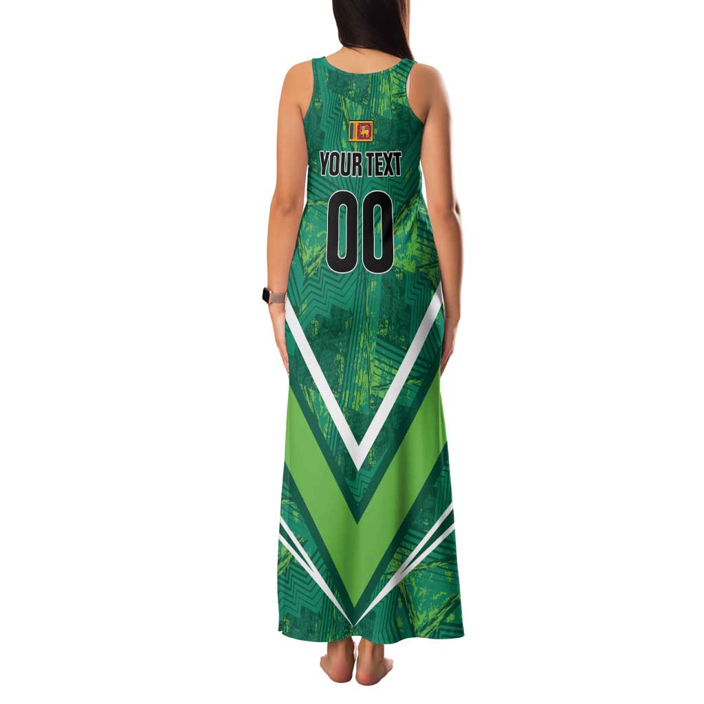 Custom Sri Lanka Rugby Family Matching Tank Maxi Dress and Hawaiian Shirt Tuskers Go Champions