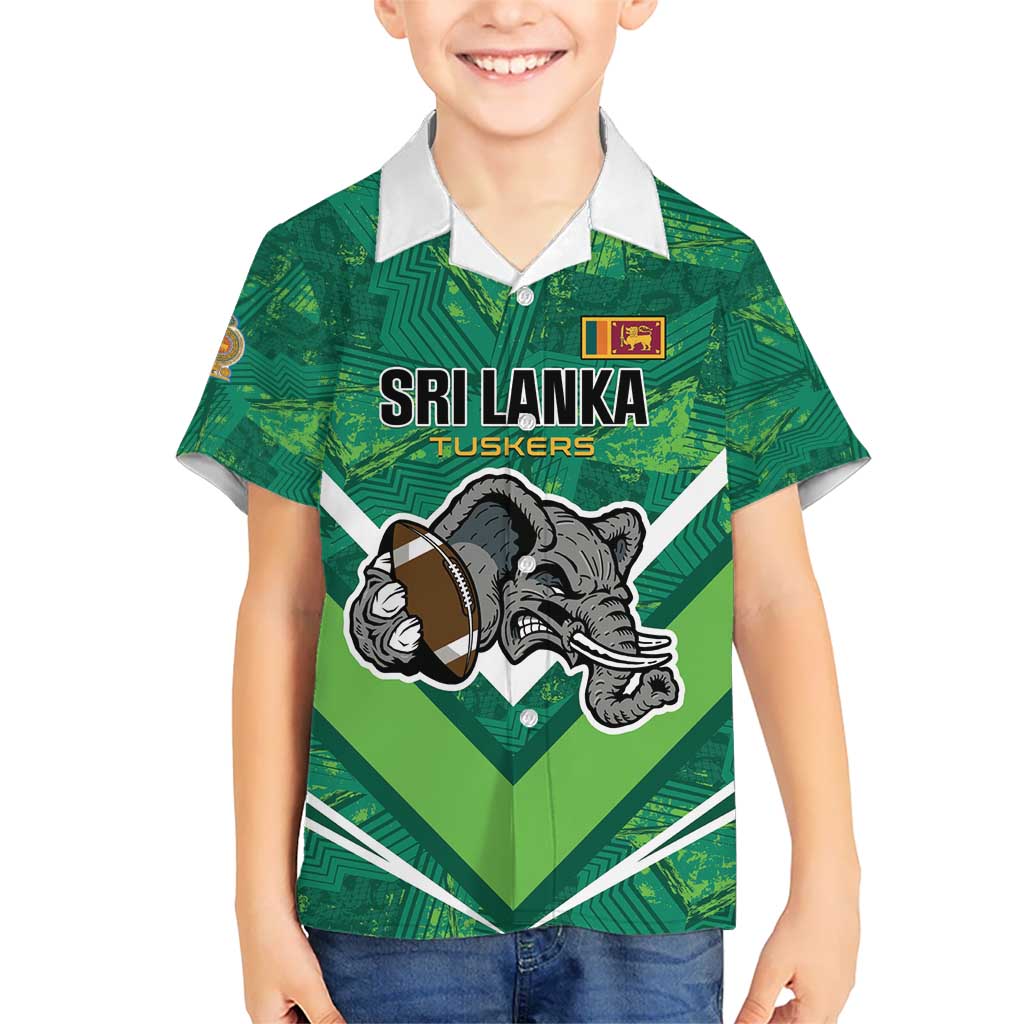 Custom Sri Lanka Rugby Kid Hawaiian Shirt Tuskers Go Champions