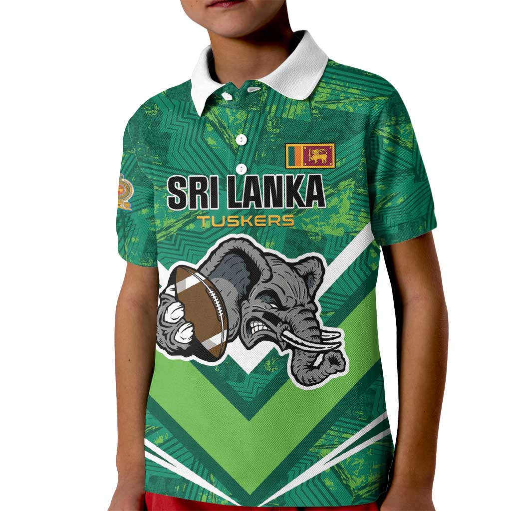 Custom Sri Lanka Rugby Kid Polo Shirt Tuskers Go Champions